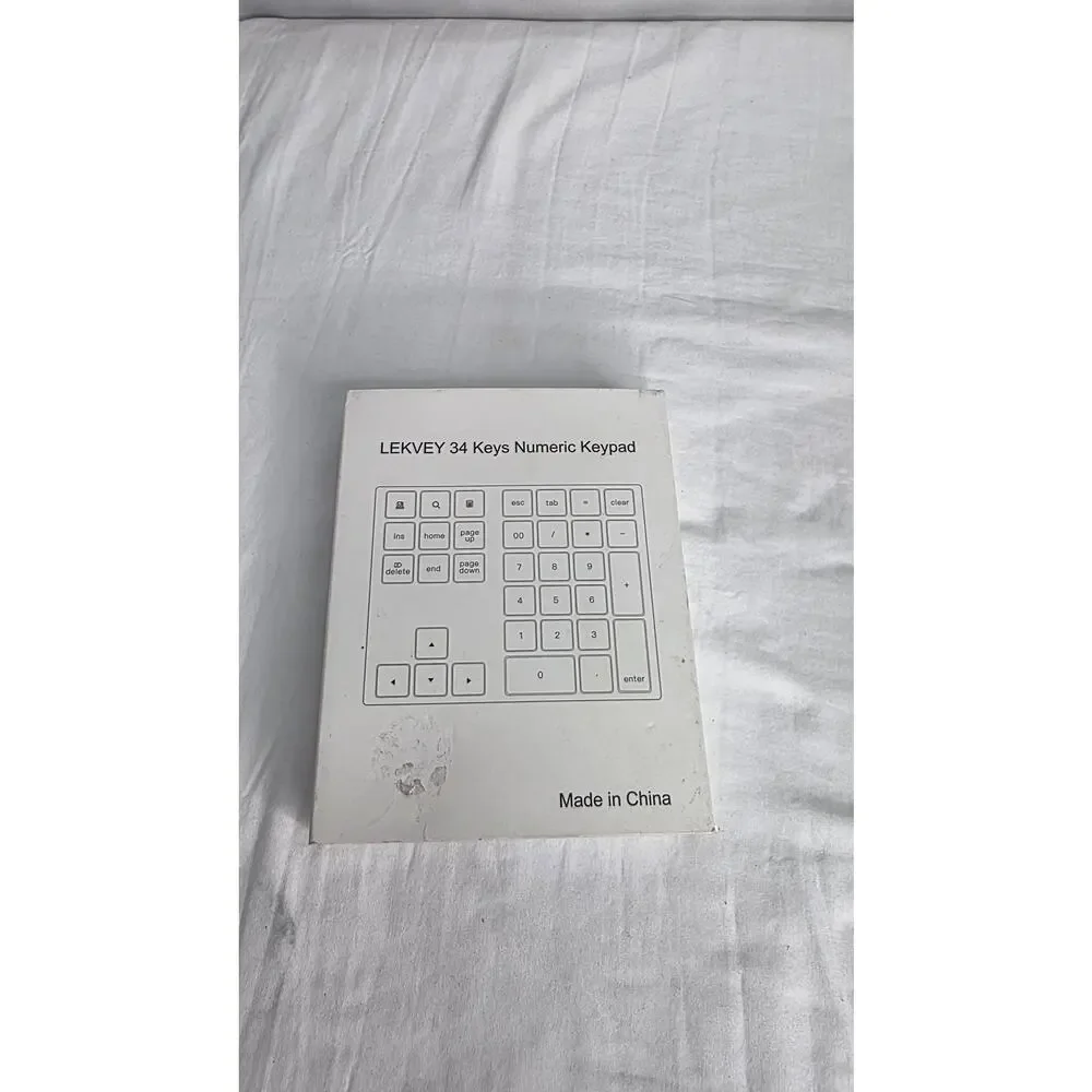 Lekvey Bluetooth Number Pad Wireless Numeric Keypad 34 Key Rechargeable